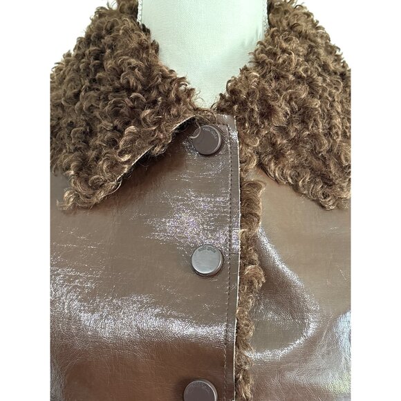 Cult Gaia Mercia Reversible Jacket in Java Brown 2 New Womens Coat - Picture 7 of 16